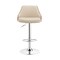 Armen Living Asher Adjustable Cream Faux Leather and Chrome Finish Bar Stool LCARBAWACR - alternate 6